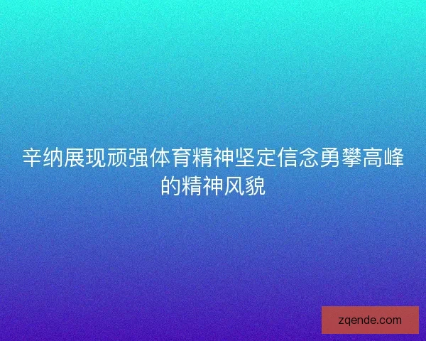 辛纳展现顽强体育精神坚定信念勇攀高峰的精神风貌